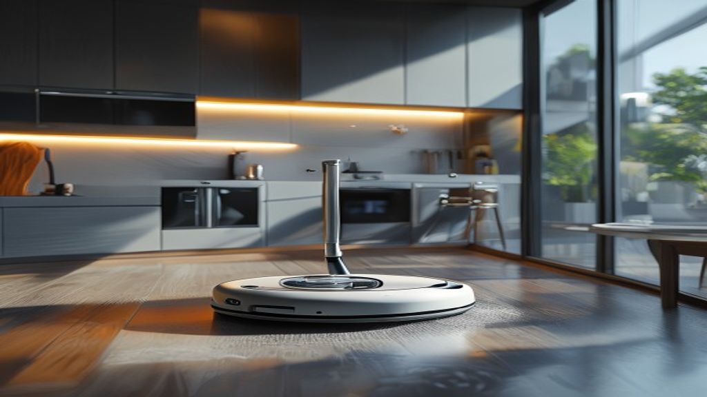 Ecovacs Deebot X12 OmniCyclone robot vacuum with self-cleaning roller mop in a modern home
